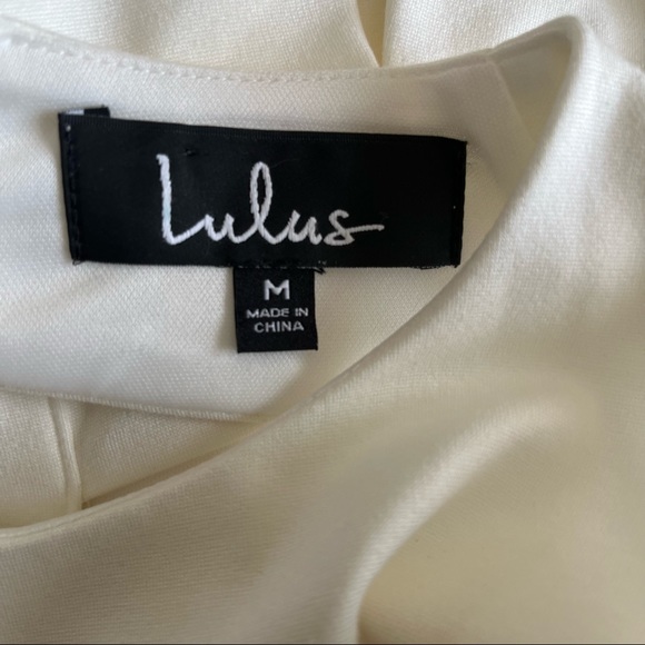 Lulus Cutout and About White Skater Dress Sz M - Picture 16 of 16